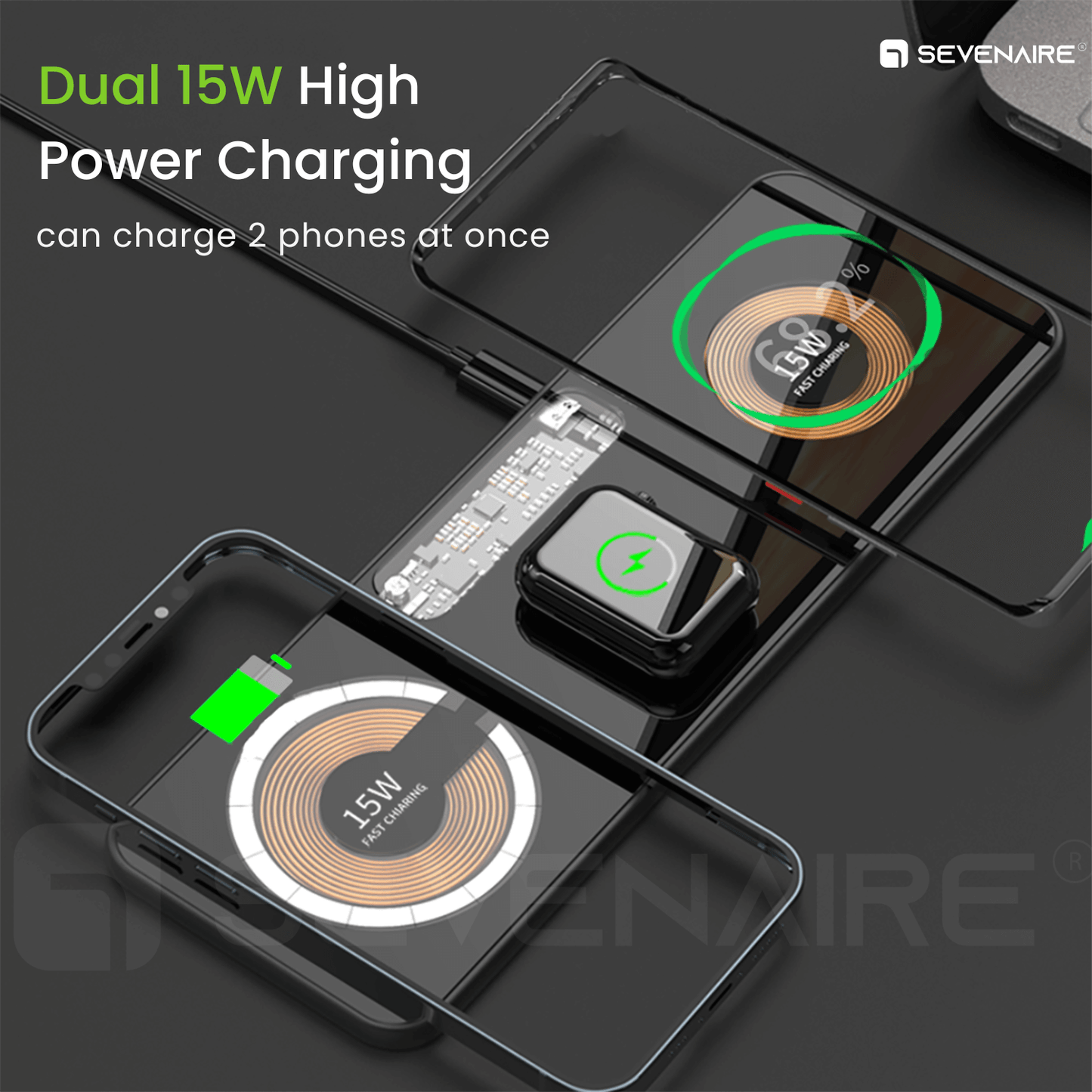 MagCharge 3-in-1 Transparent Wireless Charger (D2000)